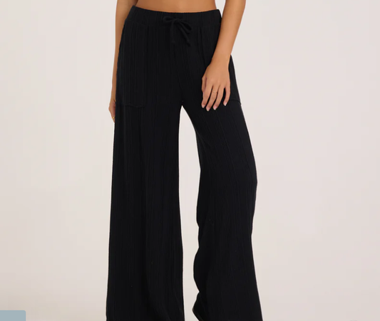 Black Novelty Wide Leg Pant B13910-BLK