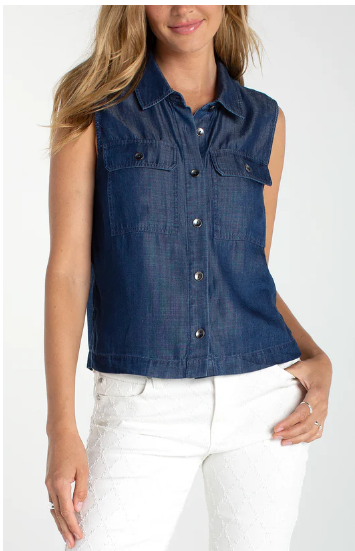 Sleeveless Button TopLM8K79Y47