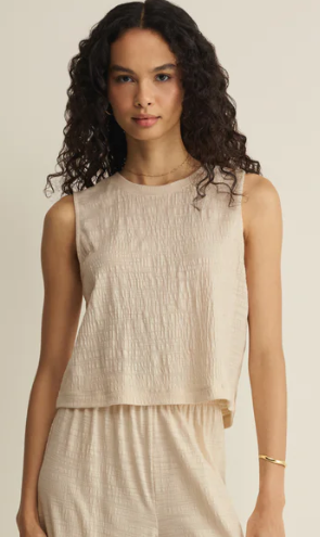 Sloane Textured Top Whisper White ZT262882