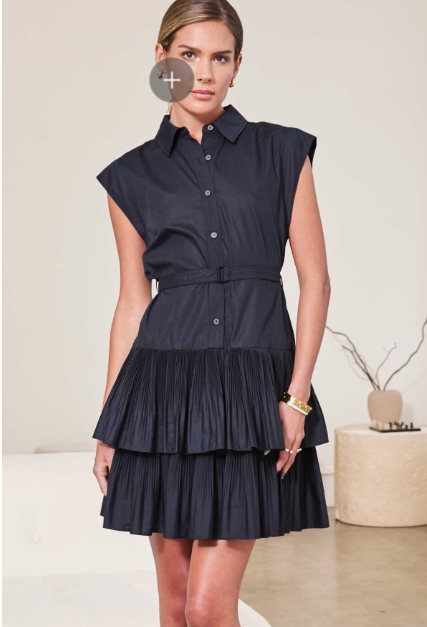 Sleeveless Button Down Mini Dress 2490141