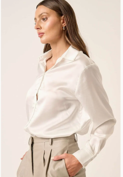 Button Down Satin Shirt H14668
