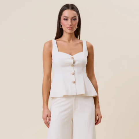 AT2941 Sweetheart Neck Flare Top