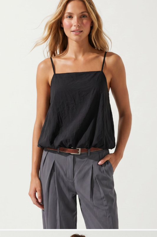 Billowy Cami Top with Bubble Hem JTF2014