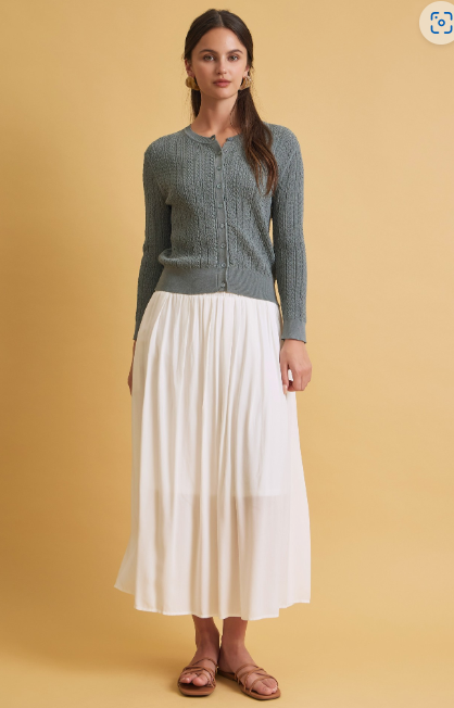 Smocked Waist Circle Full Skirt  71226