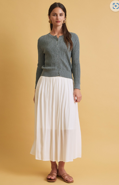 Smocked Waist Circle Full Skirt  71226