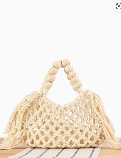 Fringed Woven Hollow Crossbody Bag Fringed Woven Hollow Crossbody Bag  26V0515