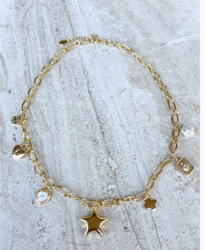 Puffy Star Charm Necklace