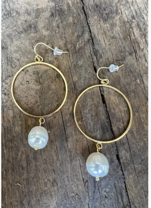 Pearl Hoop Earring 70344