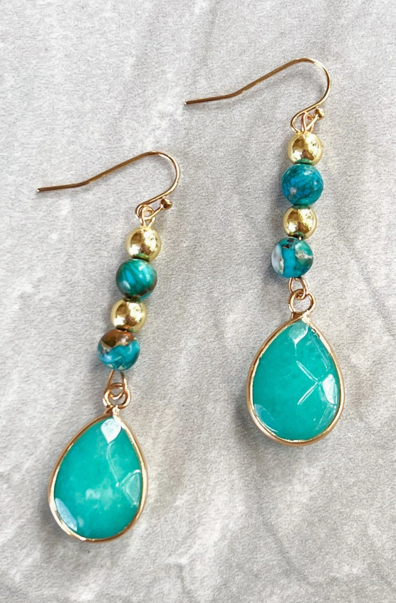 Maggie Earrings Turq  70866