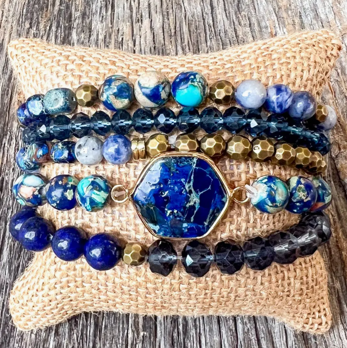 Janet Bracelet Stack Blue 70417