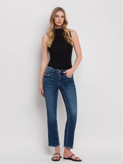 Mid Rise Ankle Slim Straight Jeans F4999