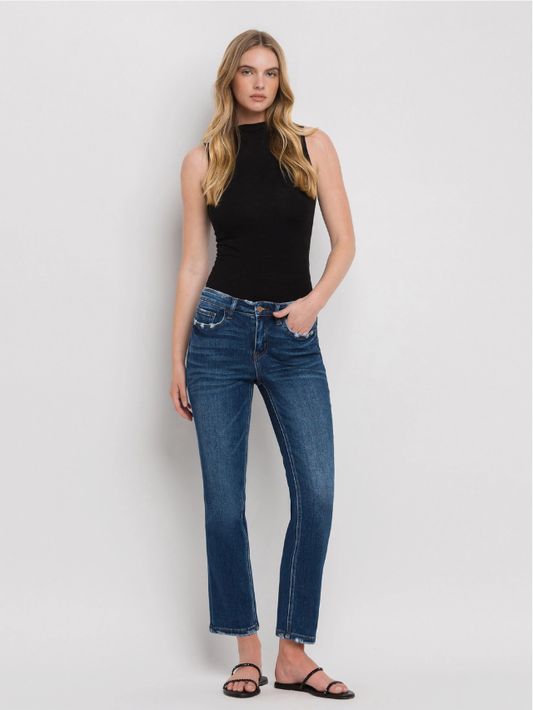 Mid Rise Ankle Slim Straight Jeans F4999