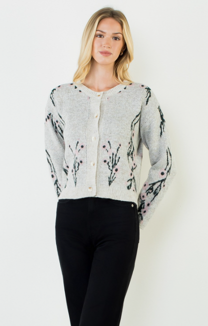 Cherry Blossom Print Cardigan  TMK2440