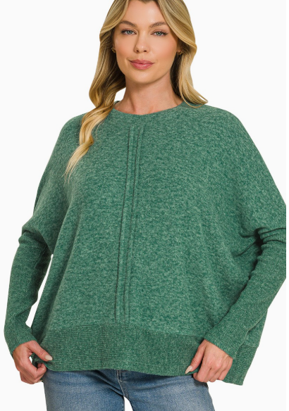 Brushed Melange Hacci Sweater  HT-2814A5