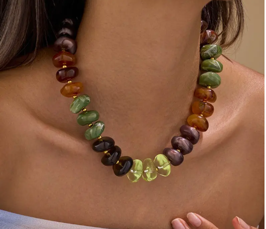 Multi Irregular Beaded Necklace | 40NK9800