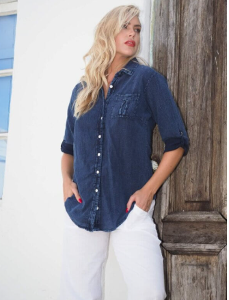 Kate Long Sleeve Button Down