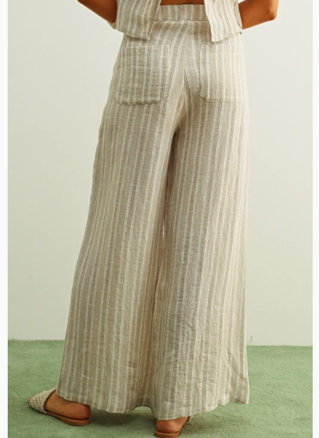 Jacquard Linen Pants  P6438ST