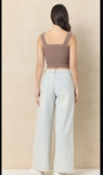 Salt Wash Stretch Linen Denim Wide Pant CC14055