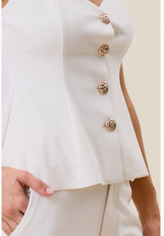 AT2941 Sweetheart Neck Flare Top