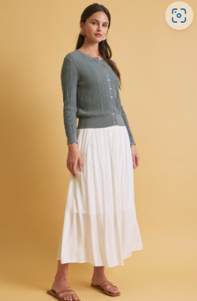 Smocked Waist Circle Full Skirt  71226