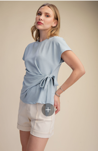 Knotted Tie Light Knit Top  T9102
