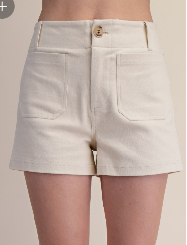 Stretch Shorts High Waist Front Pocket Stretch Shorts High Waist Front Pocket  P9103