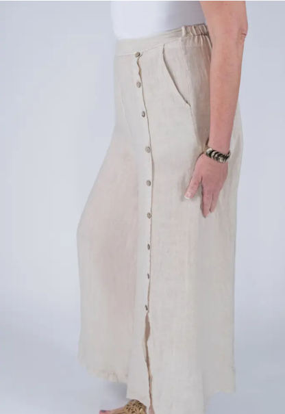 Gracelynn Button Linen Pant (PL135)