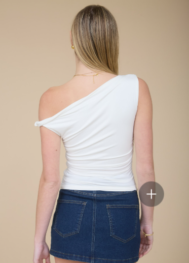 Asymmetrical Off The Shoulder Knit Top  TW1998