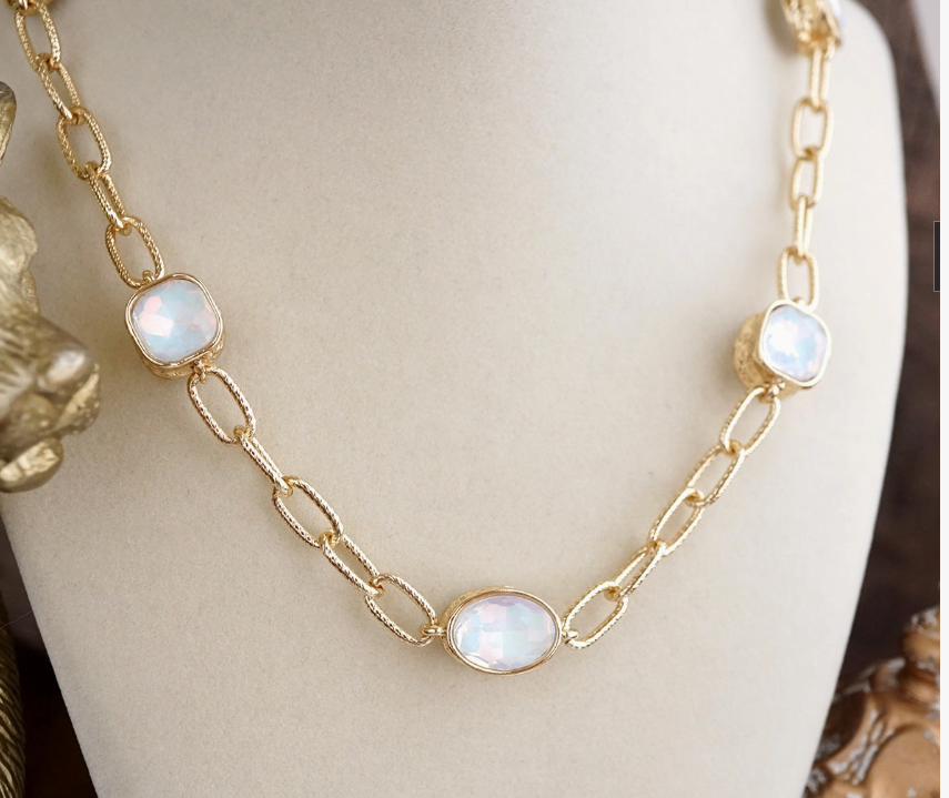 Brilliant Bond – Short Crystal Station Necklace   $12.00