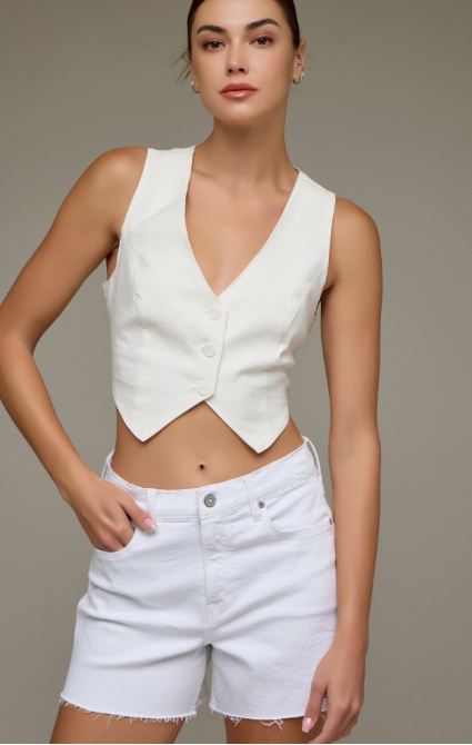 White A Line Shorts  HD4362A-WHT