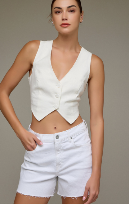 White A Line Shorts  HD4362A-WHT