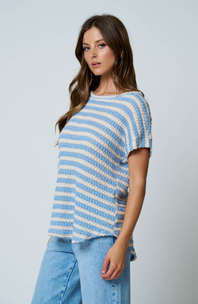 Textured Stripe Knit Top  B6FT1014