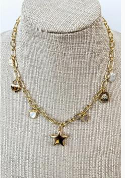 Puffy Star Charm Necklace