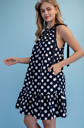 Polka-dot Mini Dress  TY1359