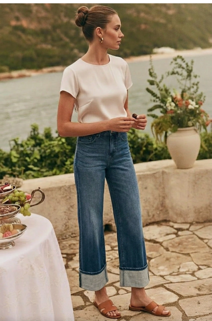 Tummy Control High Rise A-wide Jeans  AT2110WDD