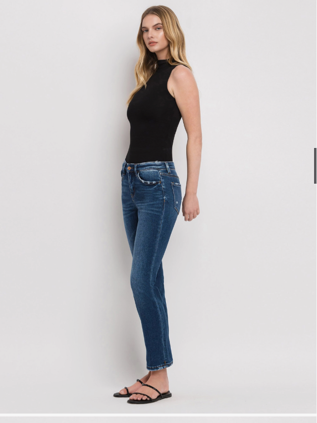 Mid Rise Ankle Slim Straight Jeans F4999