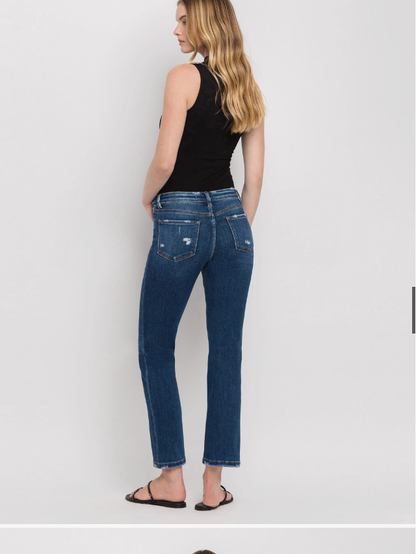 Mid Rise Ankle Slim Straight Jeans F4999