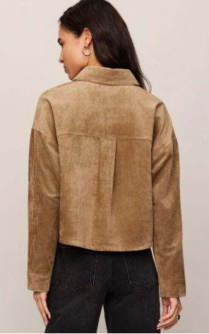 All Day Cropped Suede Jacket AJ253339