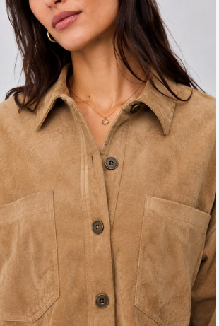 All Day Cropped Suede Jacket AJ253339