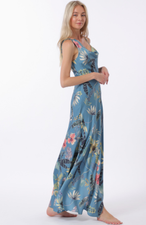 Asymmetrical Wrinkled-effect Maxi Dress  DJ32523X