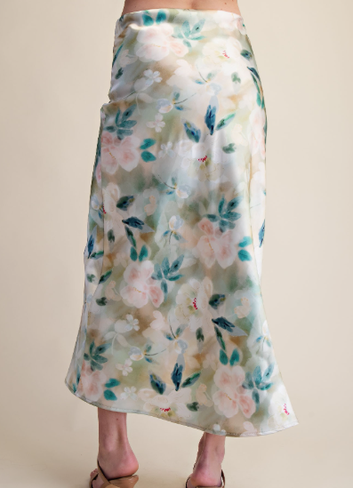 Waist Elastic Band Midi Skirt  S9003