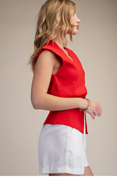 Sleeveless V-neck Knit Vest  GSW9611