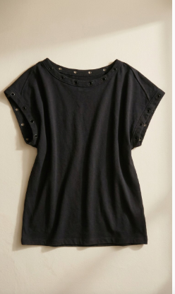 Grommet Trim Boat Neck Top  UDTS0040