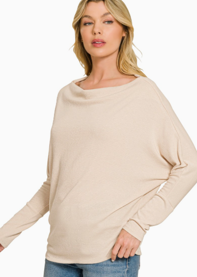 Hacci Dolman Boat Neck Top  HW-2760Y