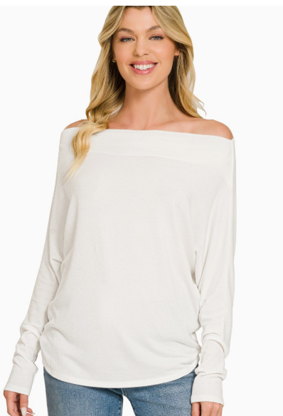 Hacci Dolman Boat Neck Top  HW-2760Y