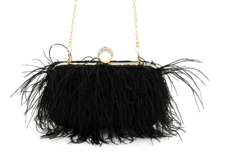 2501 BC Feathers Evening Clutch