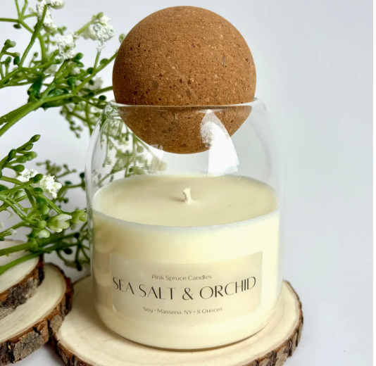 Pink Spruce Candles