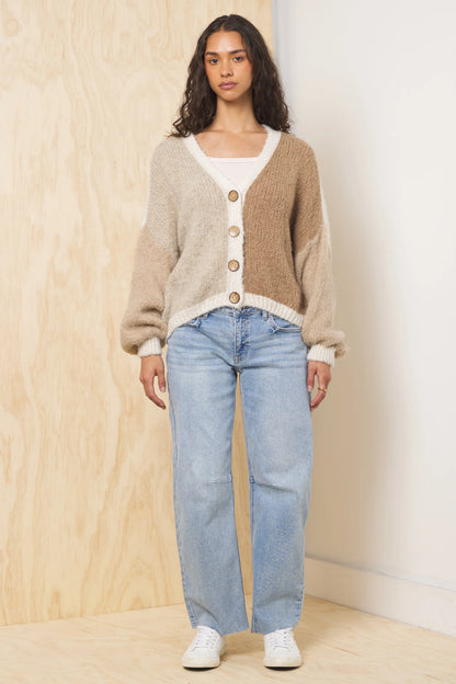 Color Block Cardigan V1007