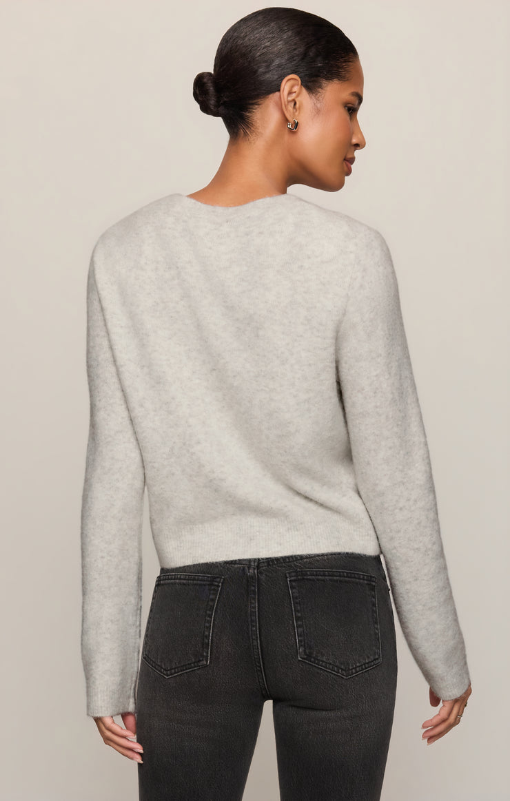 Medina Cardigan - Feather Grey back