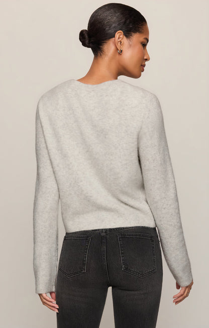 Medina Cardigan - Feather Grey back